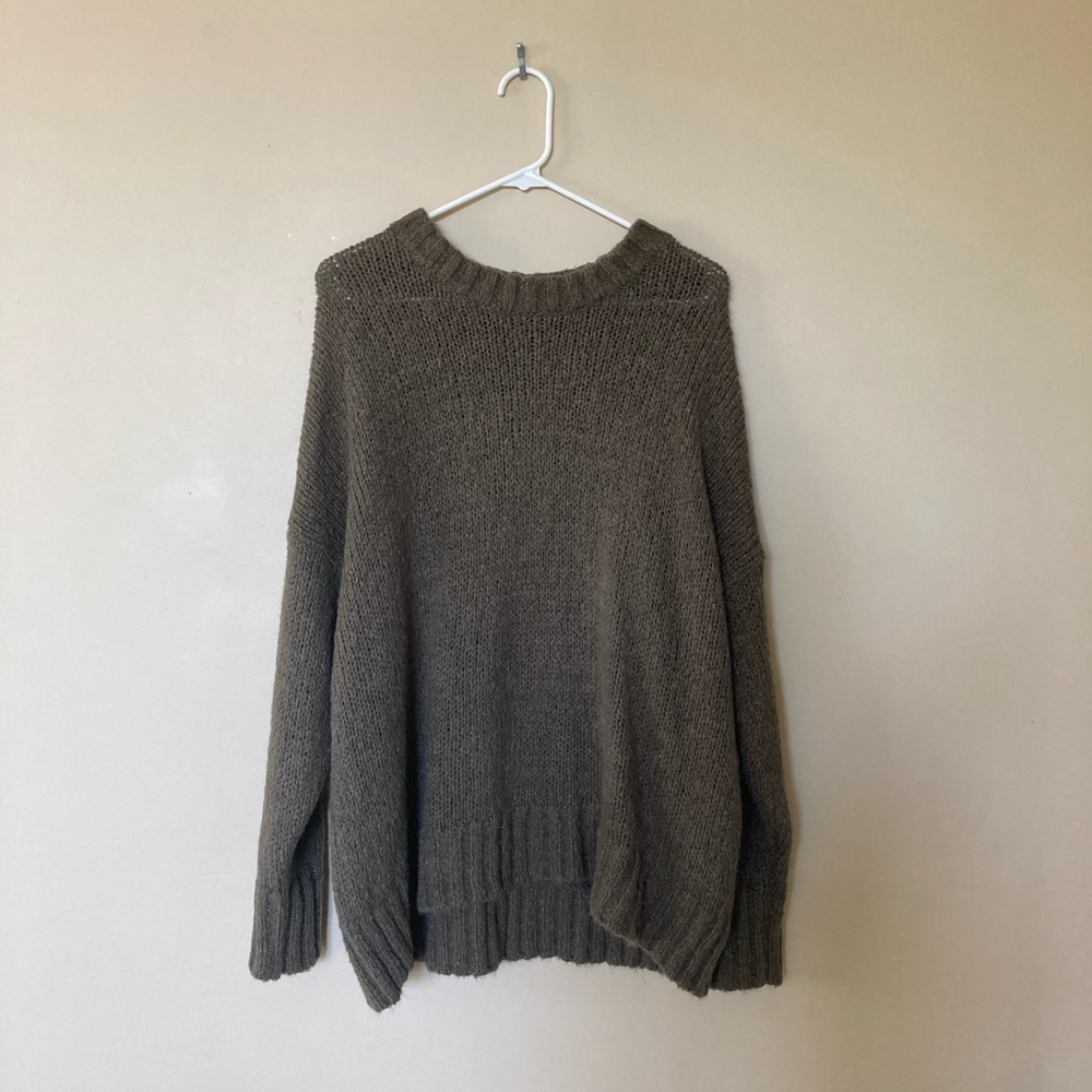 Aerie Brown Wool Blend Oversized Sweater XS